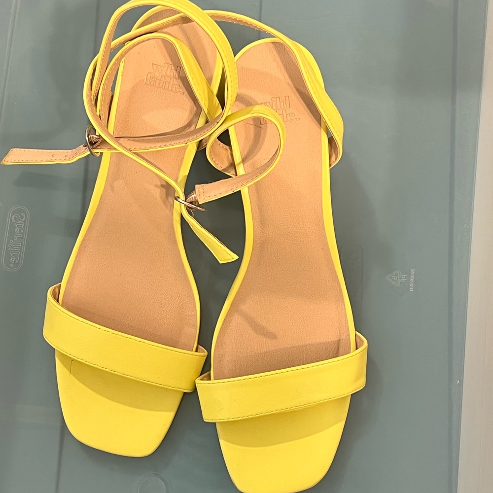 Neon sandal heels